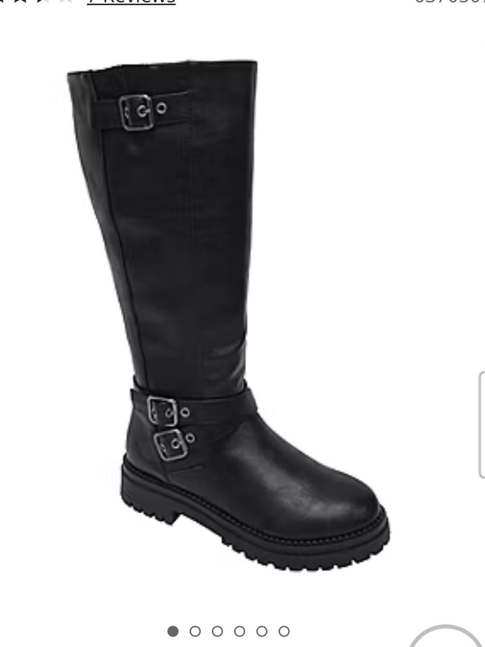 Black Motorcycle Wide Calf Tall Boots - Women's